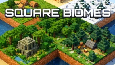 Мод Square Biomes для Minecraft [1.21.11]